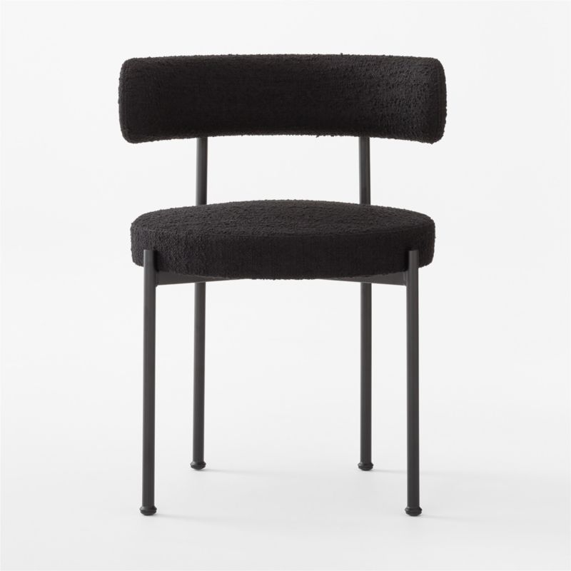 Inesse Boucle Black Dining Chair - Image 1