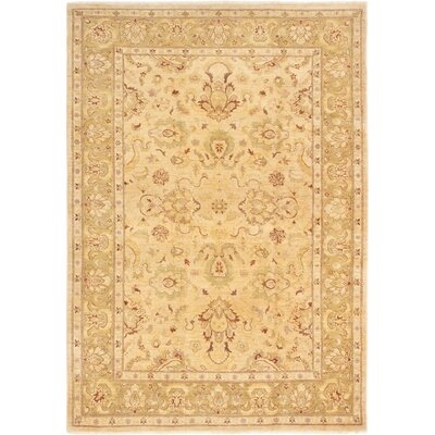 One-of-a-Kind Hysell Hand-Knotted 2010s Kargahi Beige/Brown 6'7" x 9'4" Wool Area Rug - Image 0