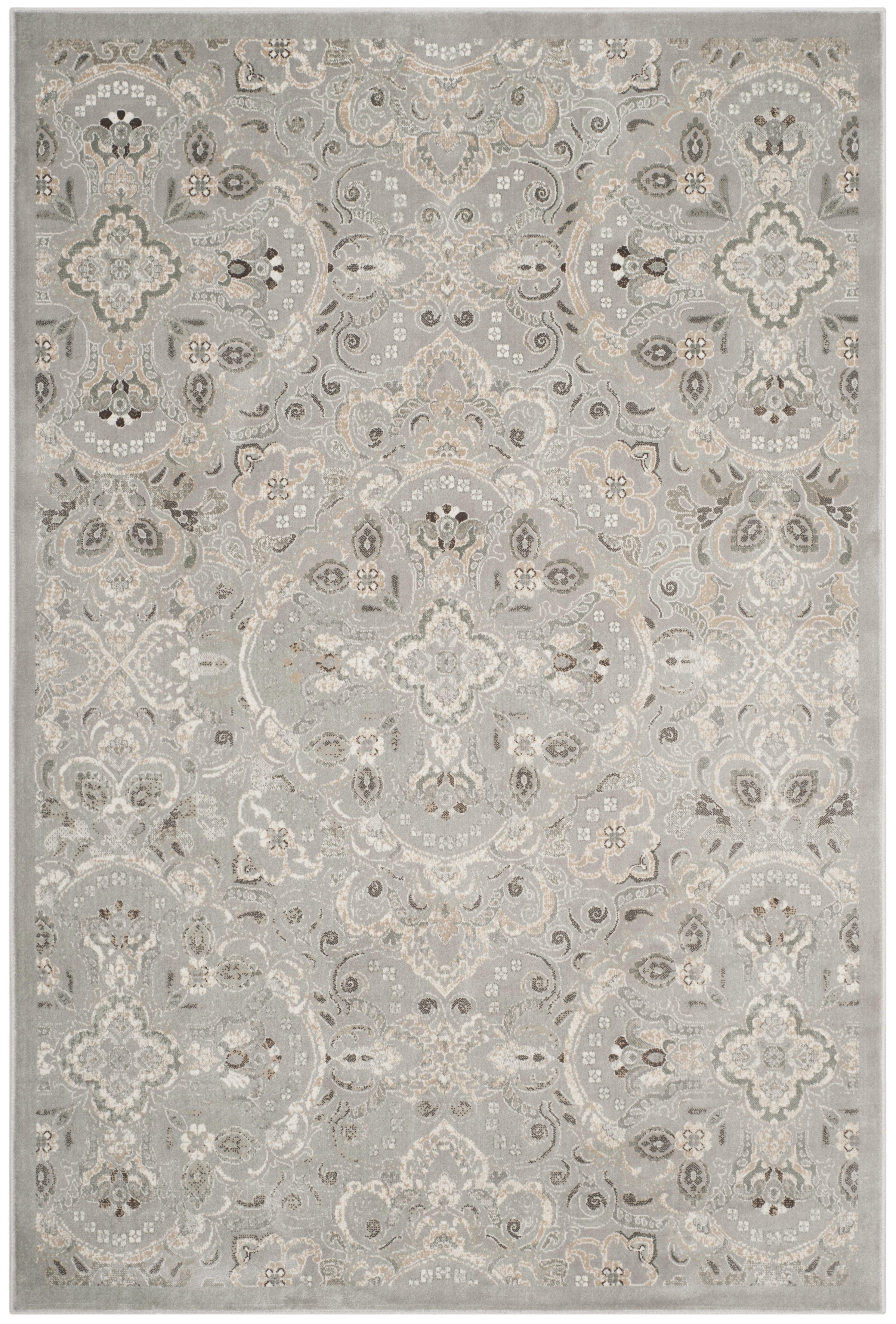 Arlo Home Woven Area Rug, PEG614Q, Silver/Beige,  6' 7" X 9' 6" - Image 0