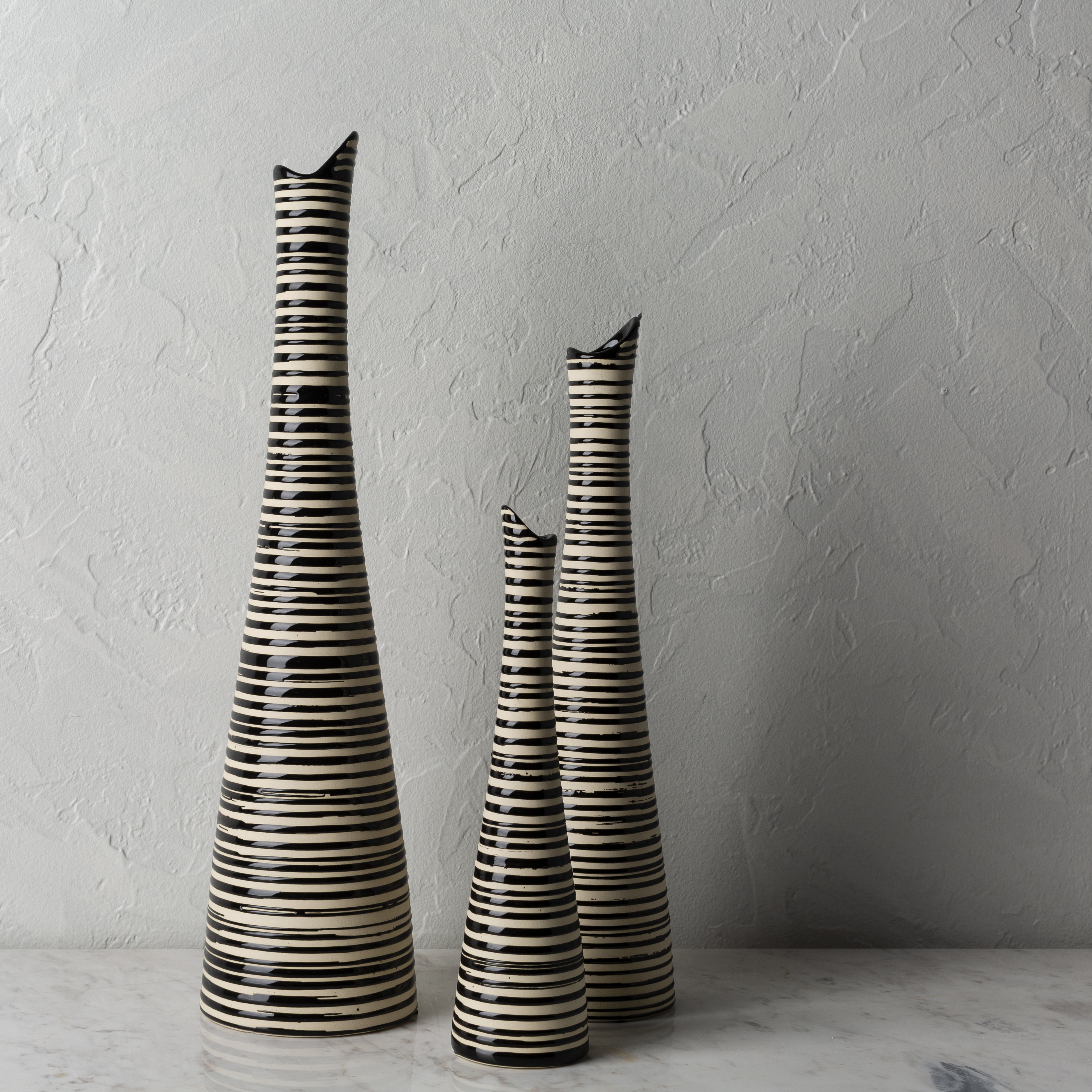 Emily EMY-002 20"H x 5"W x 5"D;  12"H x 3"W x 3"D;  16"H x 4"W x 4"D Vase - Image 1