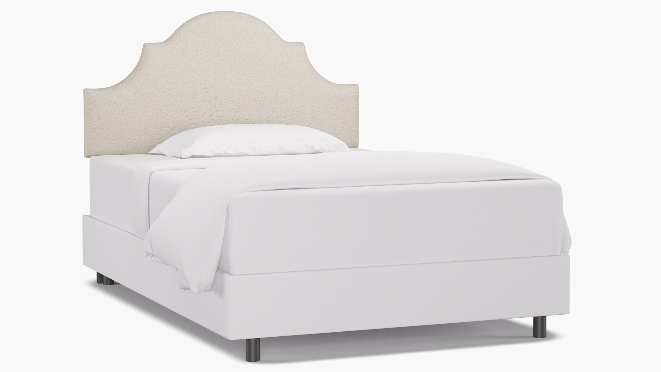 Regency Headboard, Snow Boucle, Full - Image 0