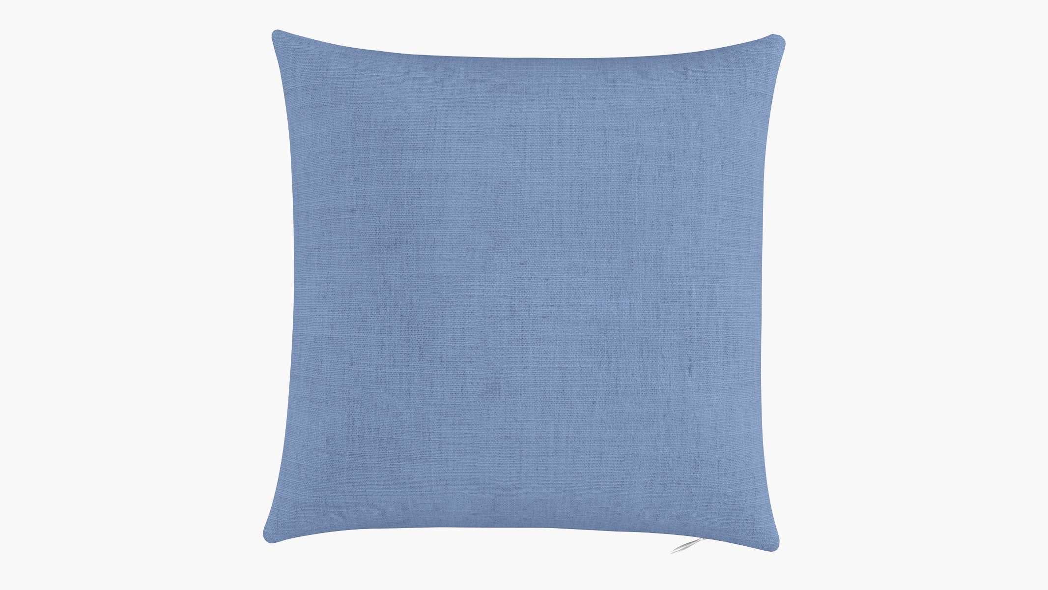 Throw Pillow 16", French Blue Linen, 16" x 16" - Image 0