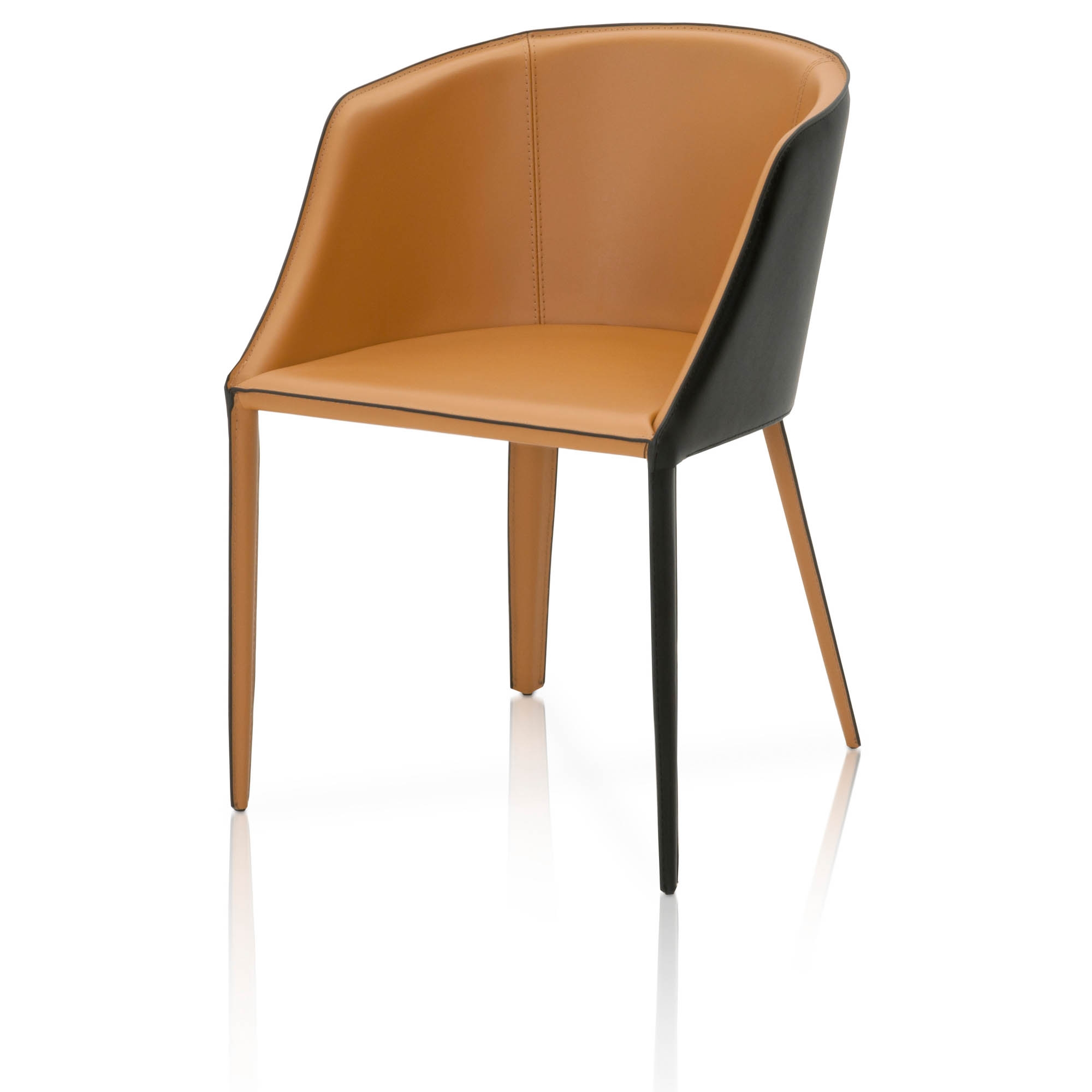 Fontana Dining Chair, Saddle Bonded Leather - Image 0
