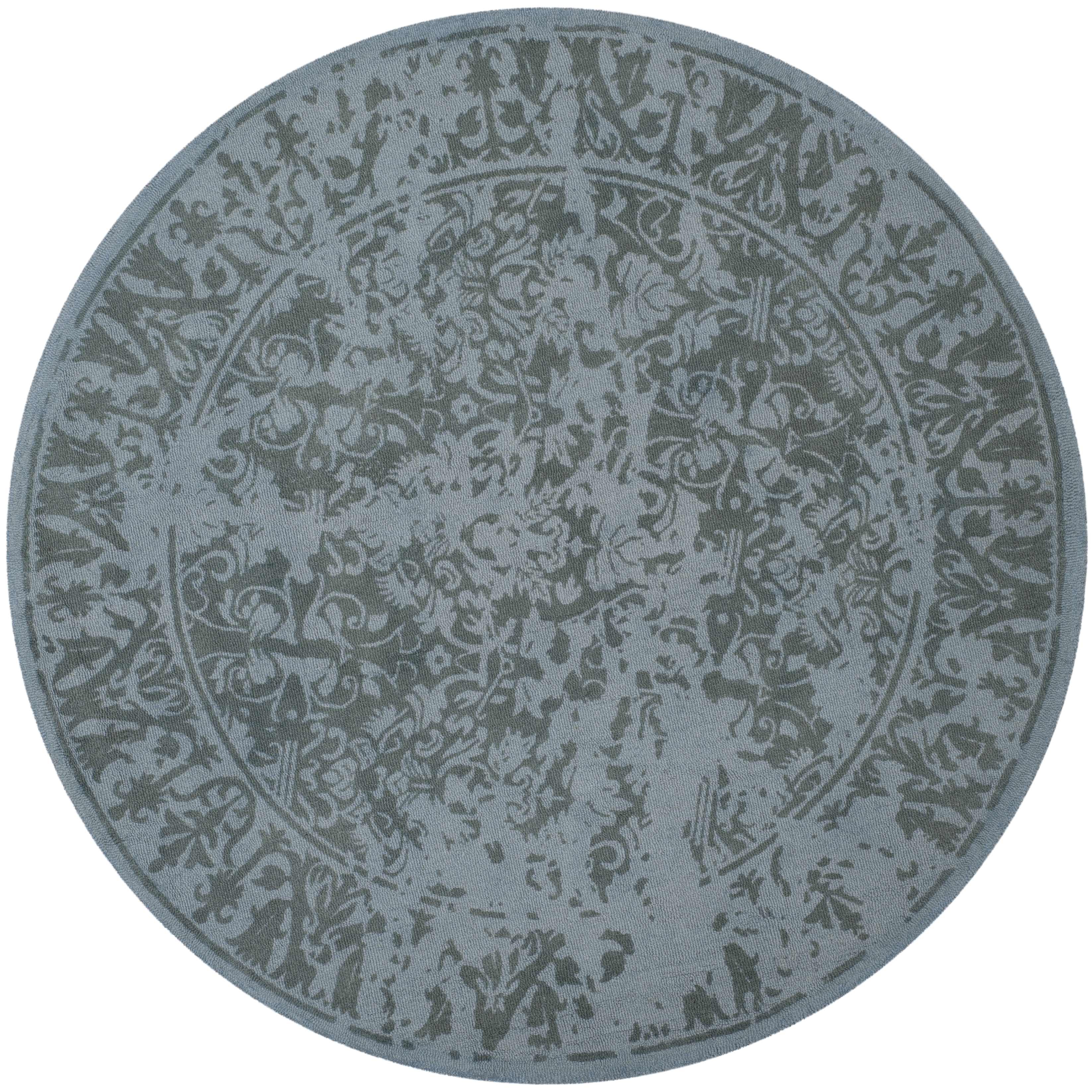 Arlo Home Hand Tufted Area Rug, RVT103G, Blue,  6' X 6' Round - Image 0