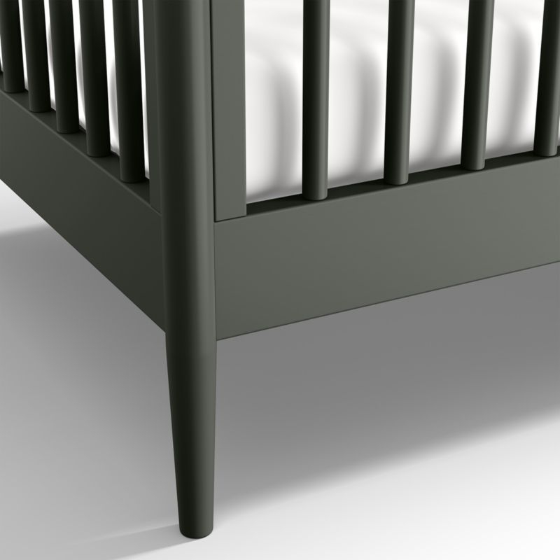 Hampshire Olive Green Wood Convertible Baby Crib - Image 2