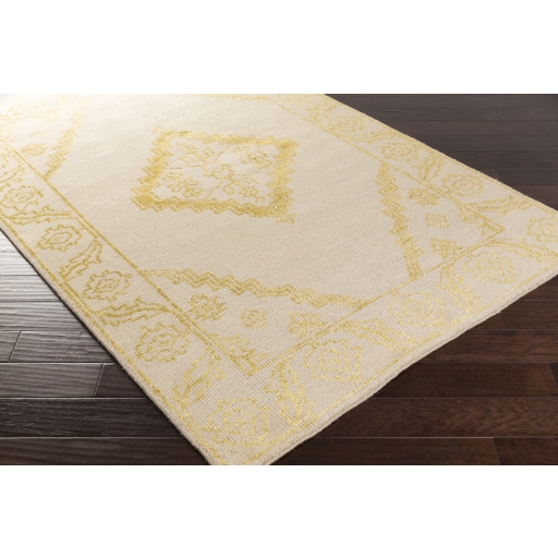 Bagras Yellow Indoor 3'3" x 5'3" Handmade Rug - Image 1
