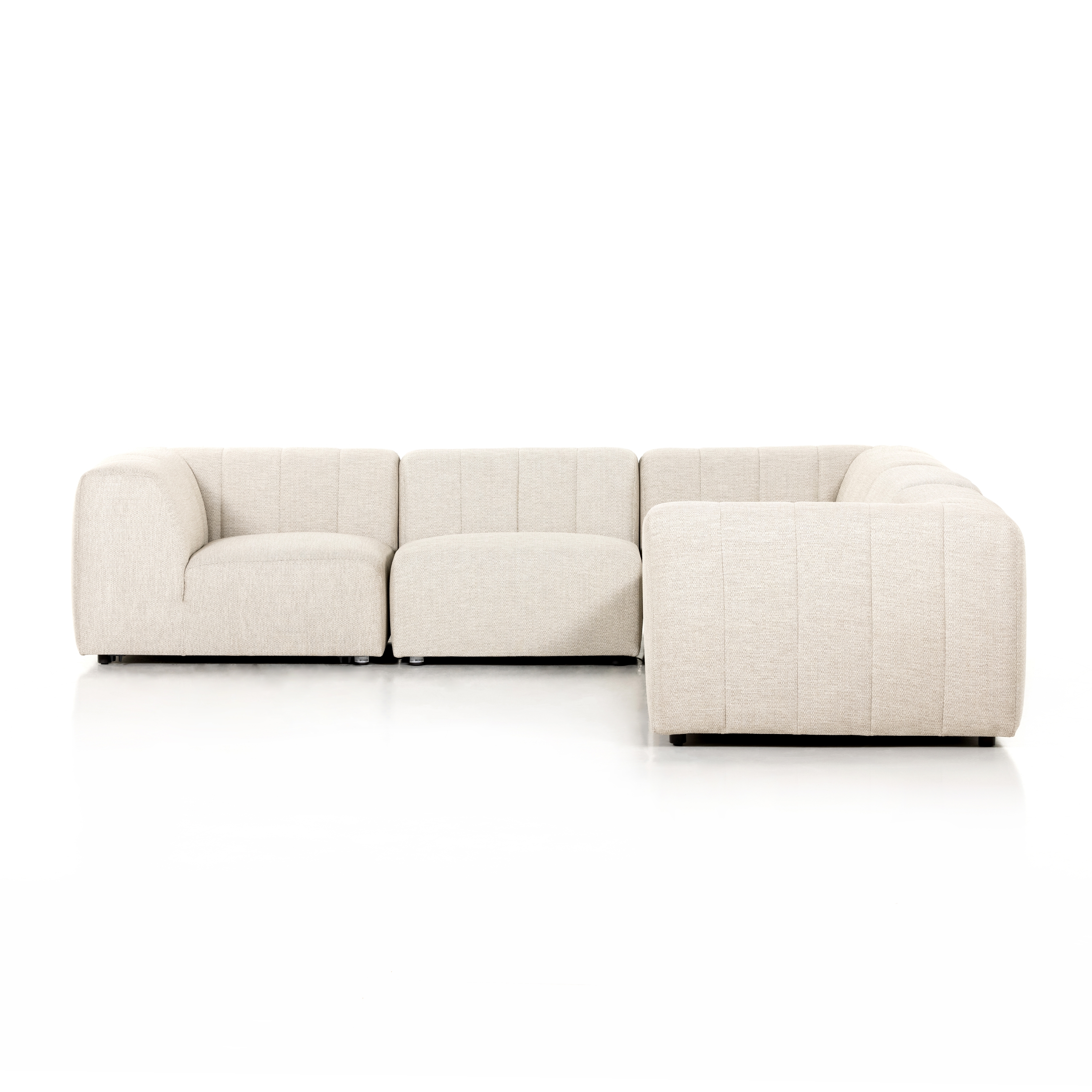 Gwen Outdoor 5 Pc Sectional-Faye Sand - Image 2