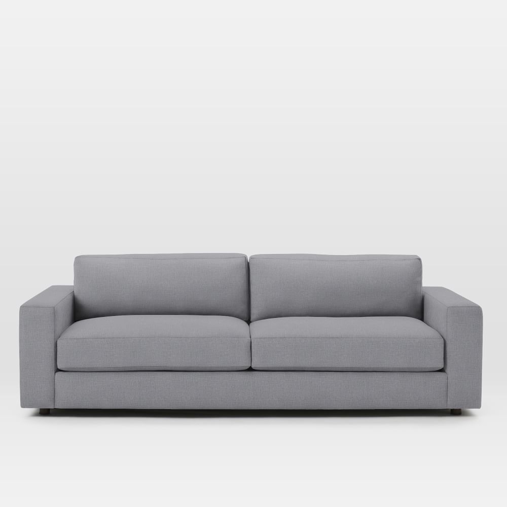 Urban 94" Sofa, Down Blend Fill, Yarn Dyed Linen Weave, Graphite - Image 0