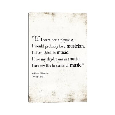 My Life in Music by Debbra Obertanec - Wrapped Canvas Textual Art Print - Image 0