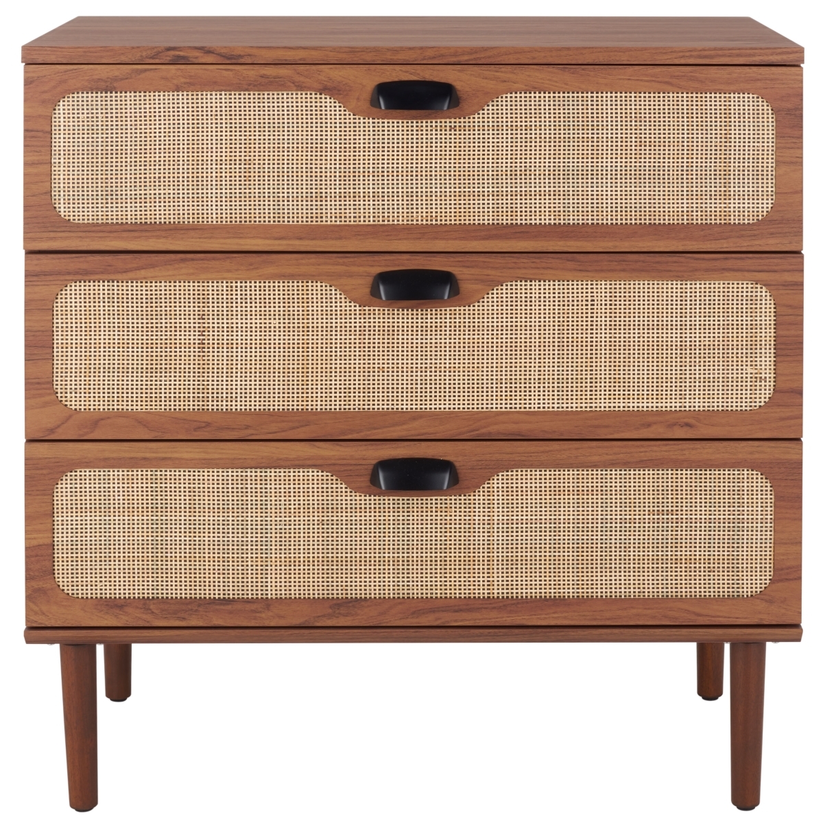 Irelia 3 Drawer Chest - Walnut / Natural - Safavieh - Image 0