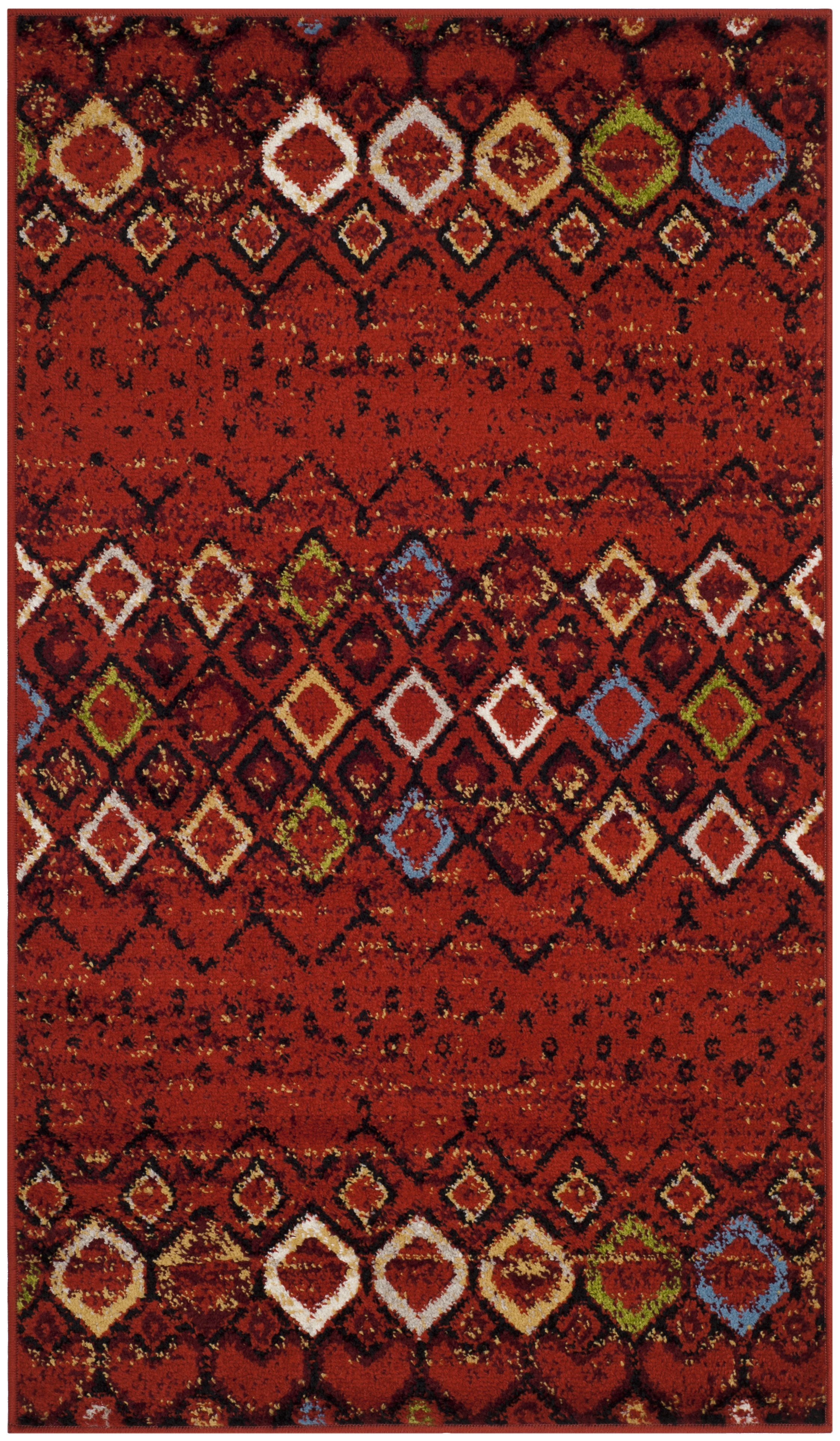 Arlo Home Woven Area Rug, AMS108D, Terracotta/Multi,  3' X 5' - Image 0