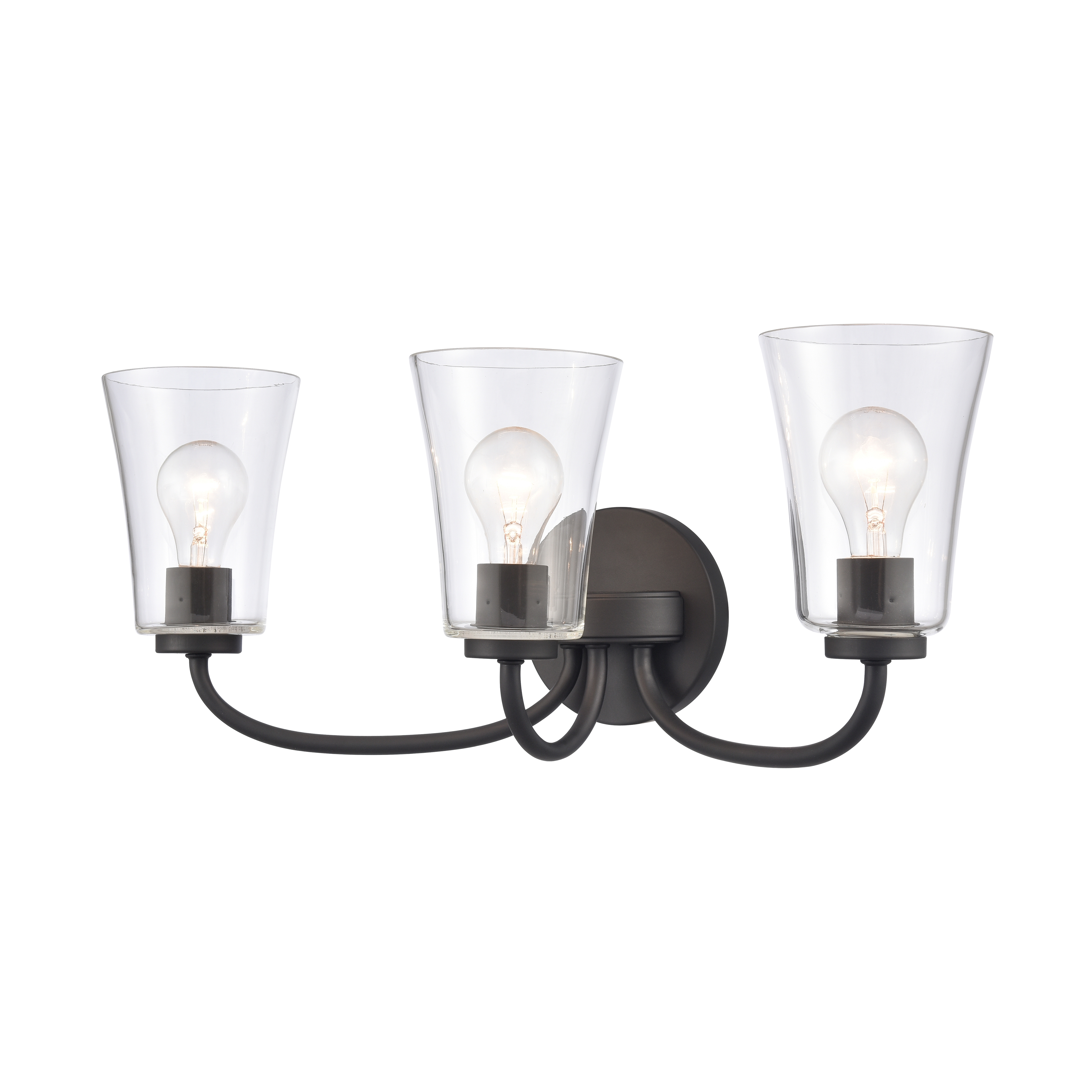 Emily 23'' Wide 3-Light Vanity Light - Matte Black - Image 2