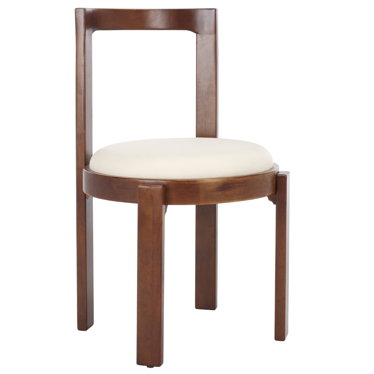 Estes Round Dining Chair, Set Of 2 - White/Walnut - Image 5