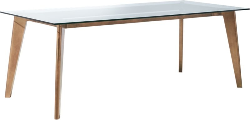 Harper Brass Dining Table with Glass Top - Image 3