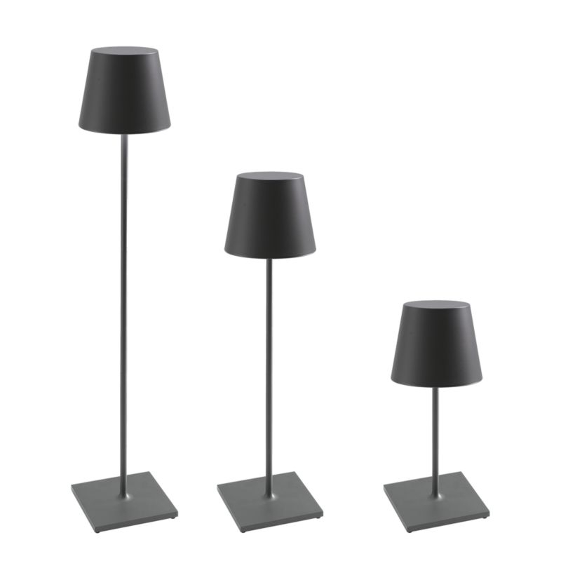 Poldina Pro XXL Metal Floor Lamp Dark Grey 27" by Zafferano America - Image 1
