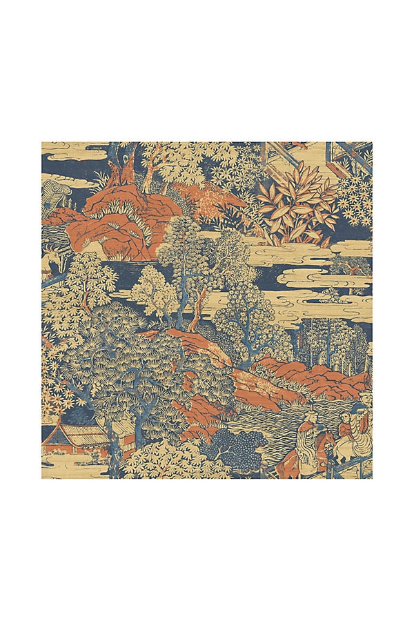 Eastern Garden Wallpaper By Anthropologie in Orange - Image 0