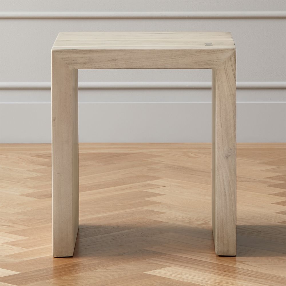 Blanche Bleached Acacia Side Table - Image 0