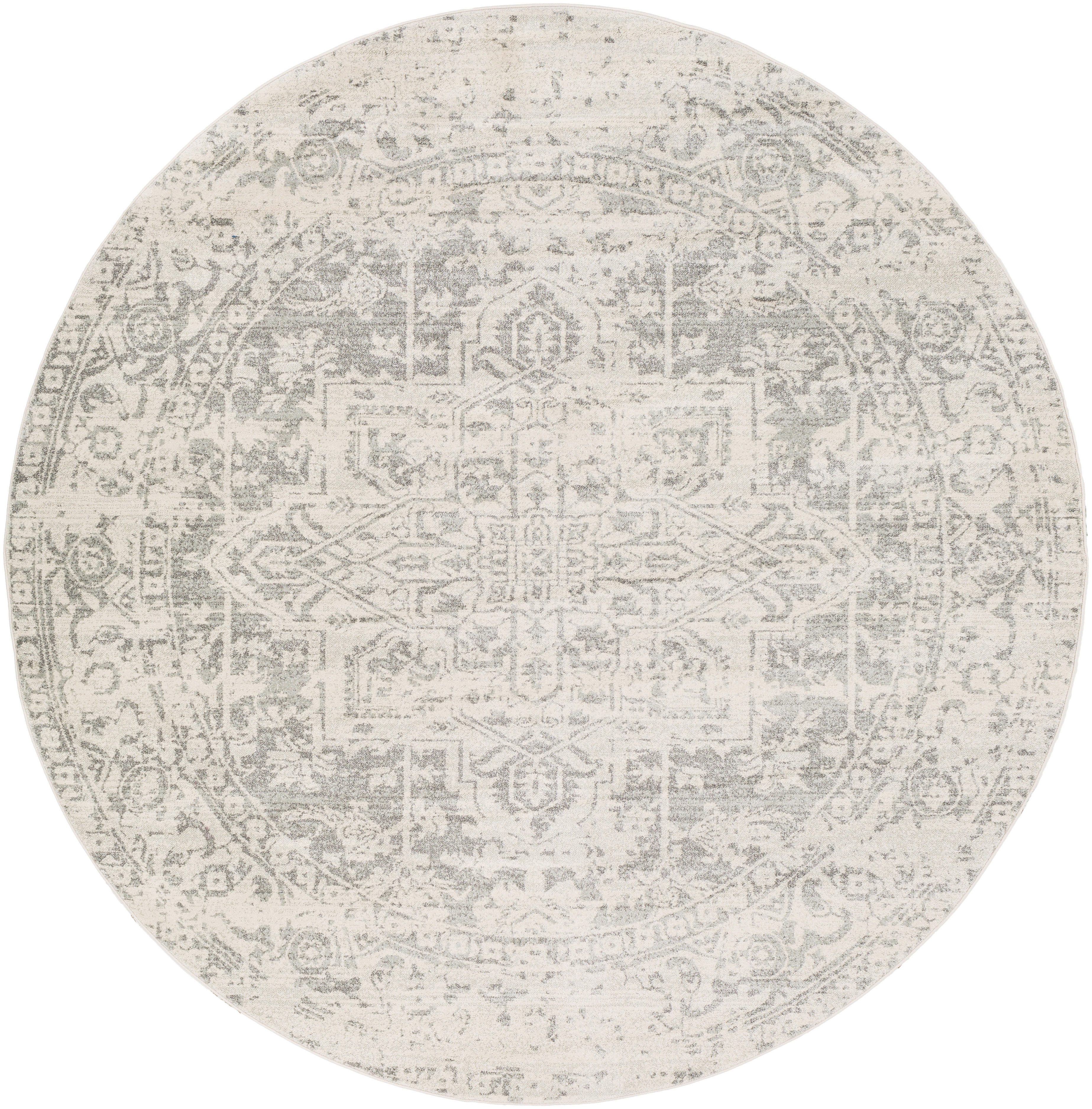 Livabliss Harput Beige Indoor 7'10" x 7'10" Machine Woven Rug - Image 0