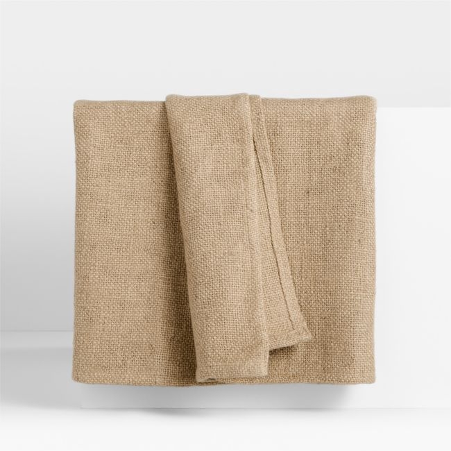 EUROPEAN FLAX ™-Certified Linen Viscose Taupe Full/Queen Bed Blanket - Image 0