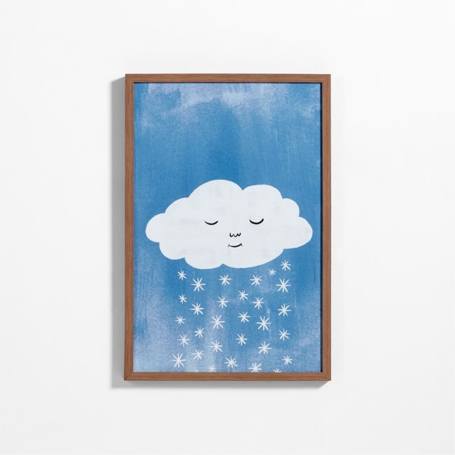 Rainy Cloud Large Framed Wall Art Print - Image 0