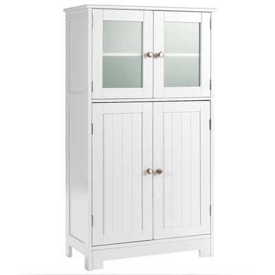 Dovecove Bathroom Floor Storage Cabinet Kitchen Cupboard W/doors&adjustable Shelf - Image 0