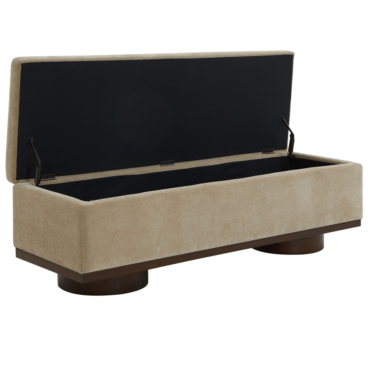 Vianna Boucle Bench - Light Brown / Walnut - Image 3