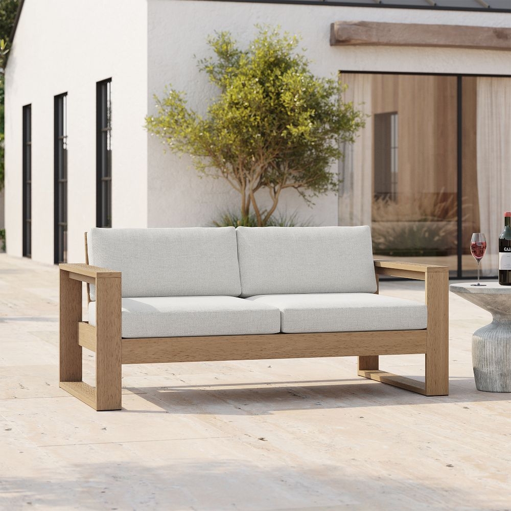 Portside Outdoor 65 in Loveseat, Driftwood - Image 3