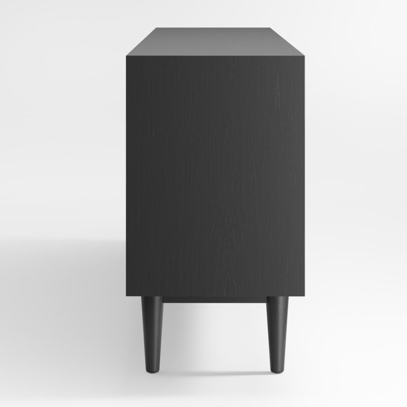 Tate 80" Black Wood Storage Media Console - Image 3