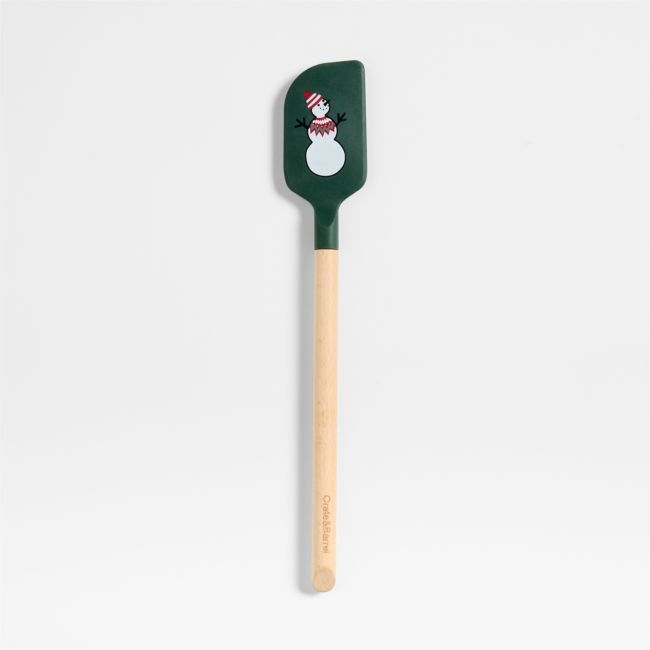 Joan Anderson Arctic Friends Green Silicone and Wood Spatula - Image 0