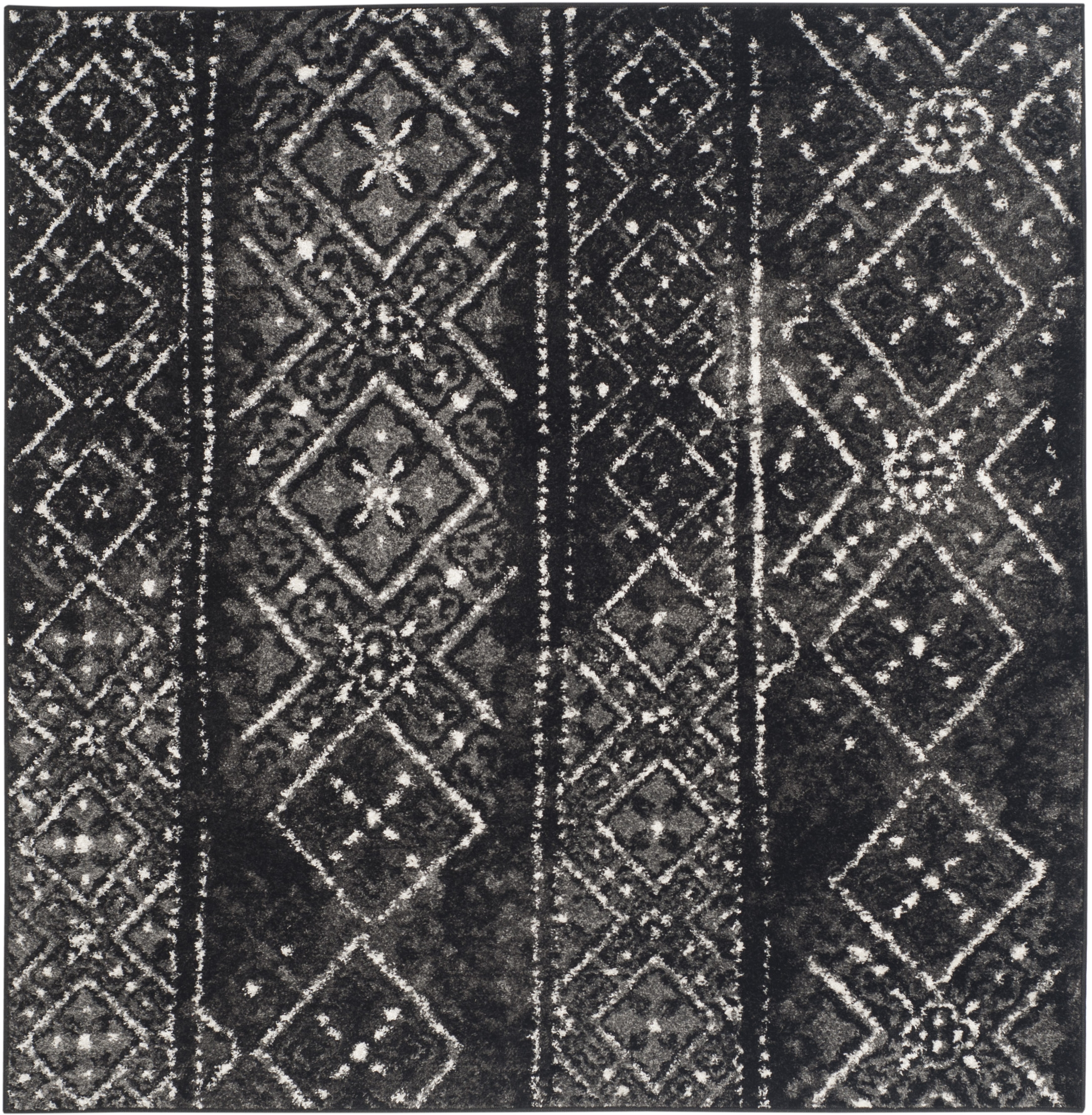 Arlo Home Woven Area Rug, ADR111C, Black/Silver,  6' X 6' Square - Image 0