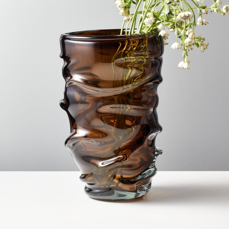 Jacqueline Brown Handblown Glass Vase - Image 1