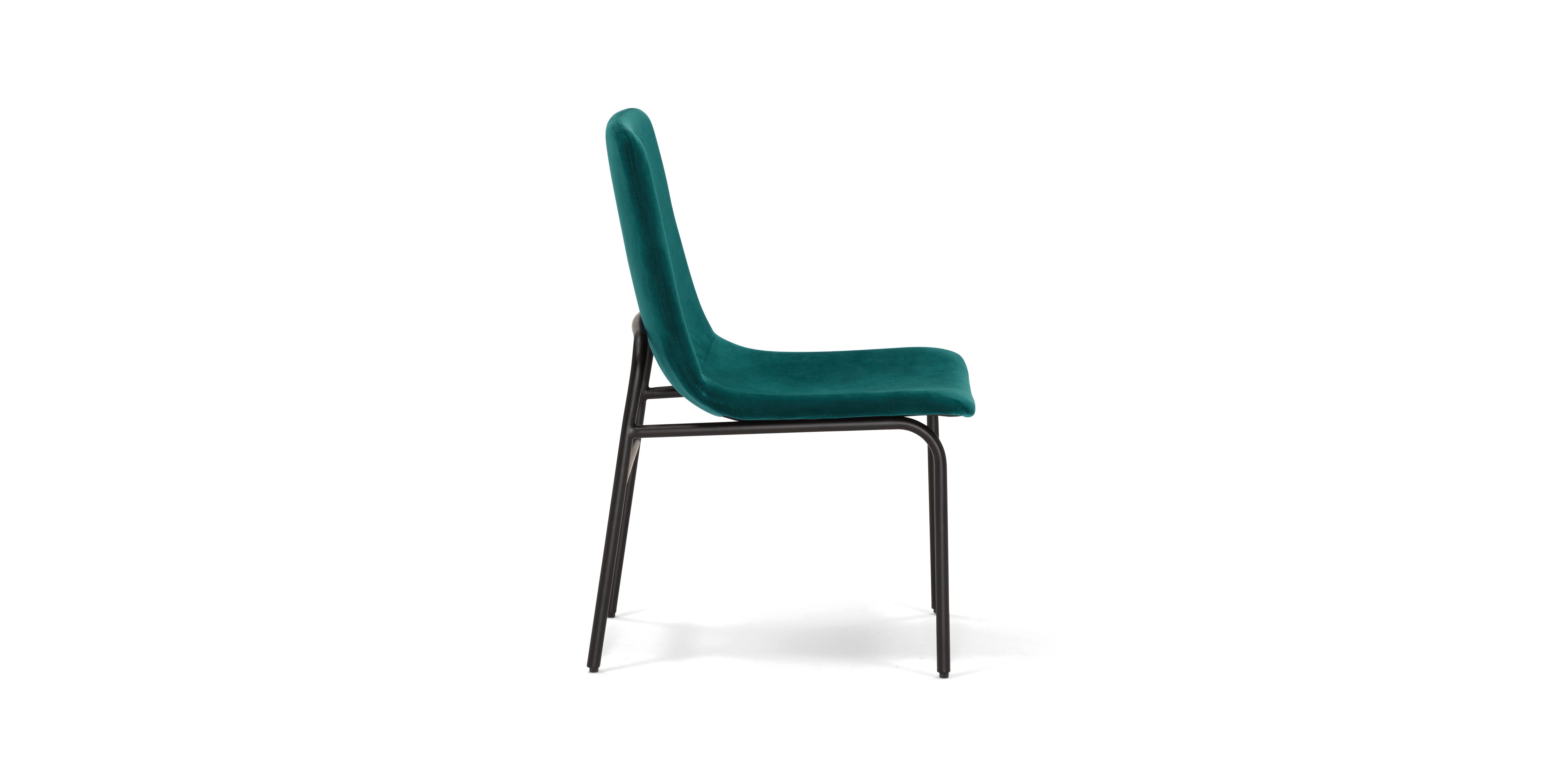 Blue Rae Mid Century Modern Dining Side Chair (Set of 2) - Royale Peacock - Image 2