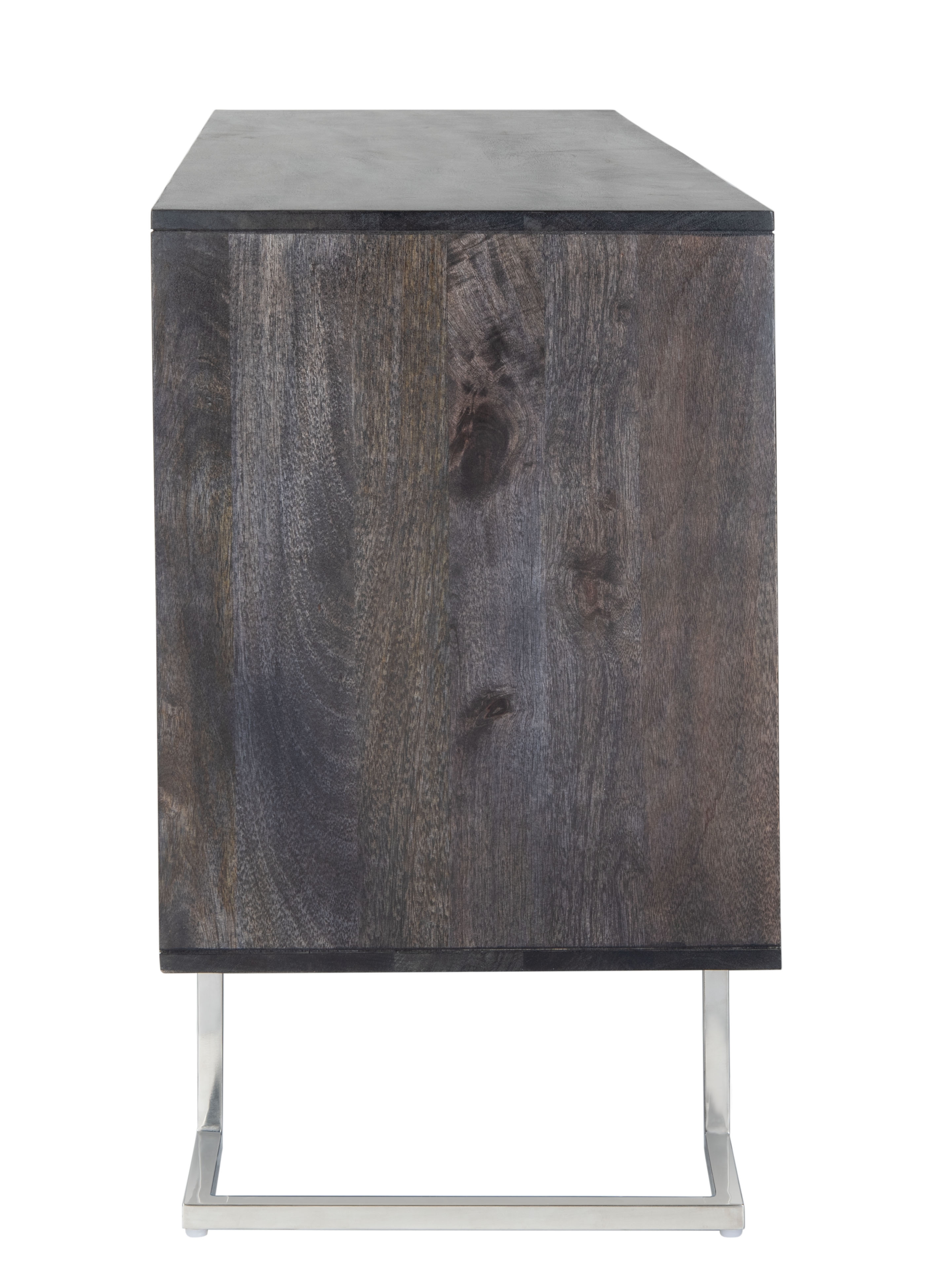 Penn Geometric 4 Door Sideboard - Black/Silver - Safavieh - Image 2