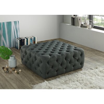 Allyesa 39" Wide Tufted Square Cocktail Ottoman - Image 0