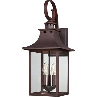 Amarone 3 - Bulb 23.5" H Glass Outdoor Wall Lantern