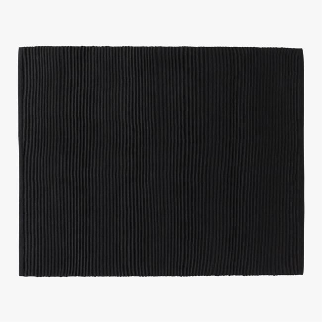 Diver Handwoven Ribbed Black Indoor/Outdoor Performance Area Rug 5'x8' - Image 0
