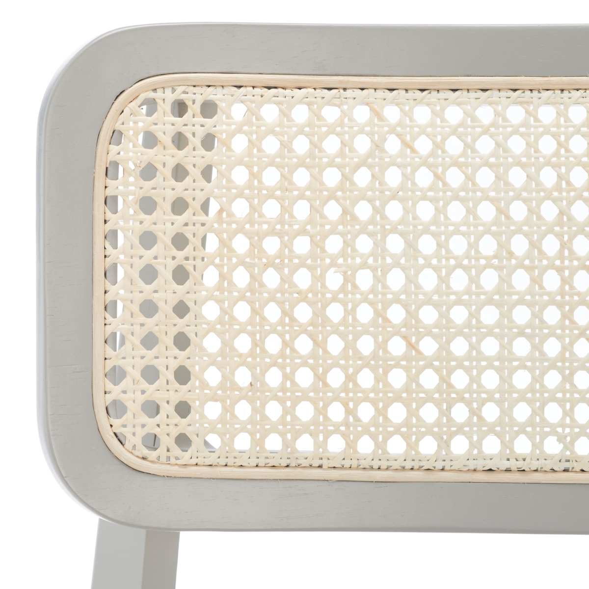 Luz Cane Dining Chair - Grey / Natural - Safavieh - Image 2