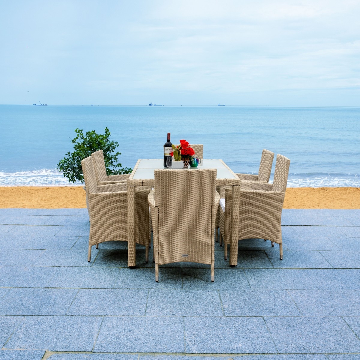 Jolin Dining Set - Beige/White - Safavieh - Image 4
