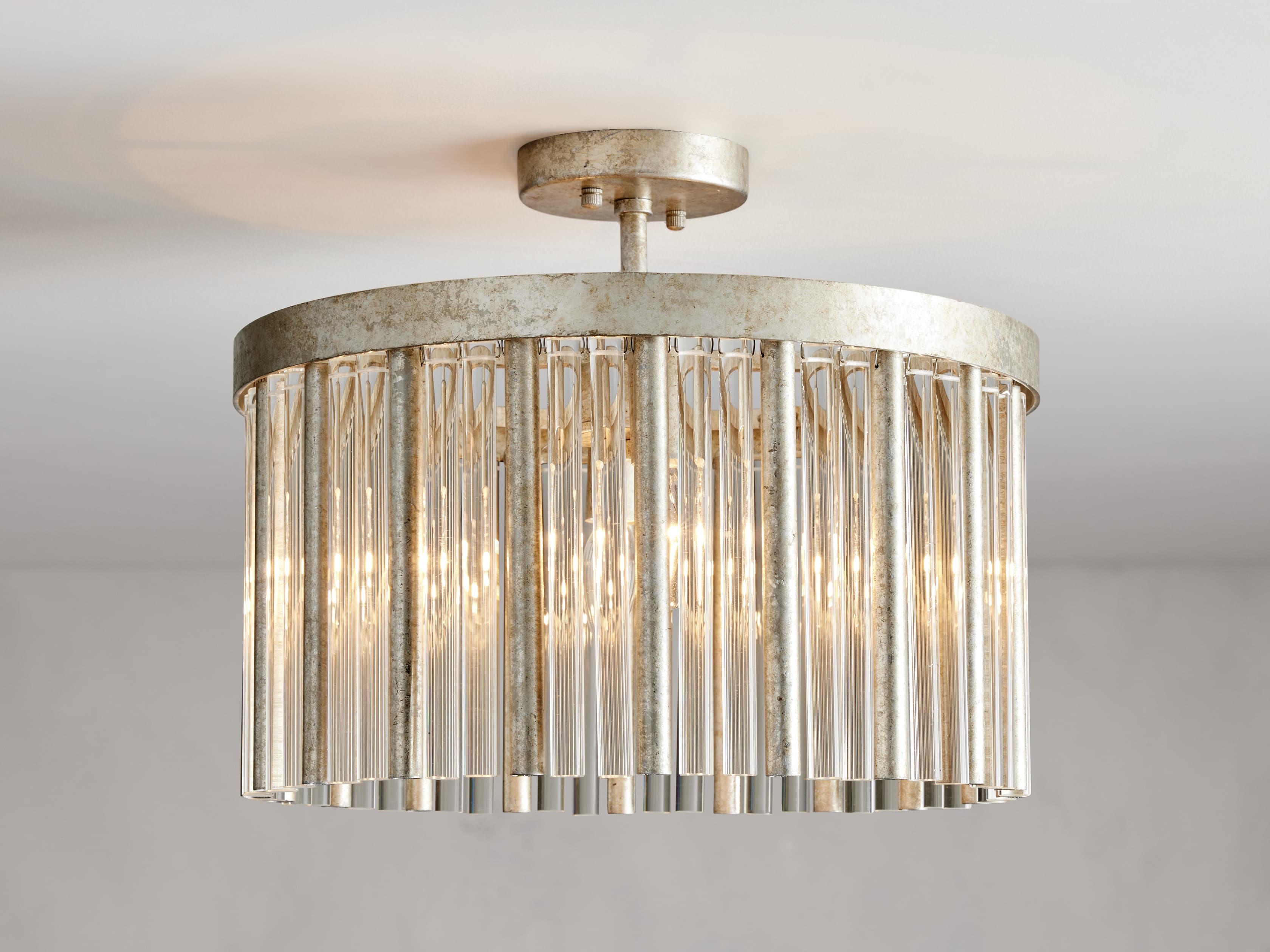 Andalucia Flush Mount in Glass Silver - Image 0
