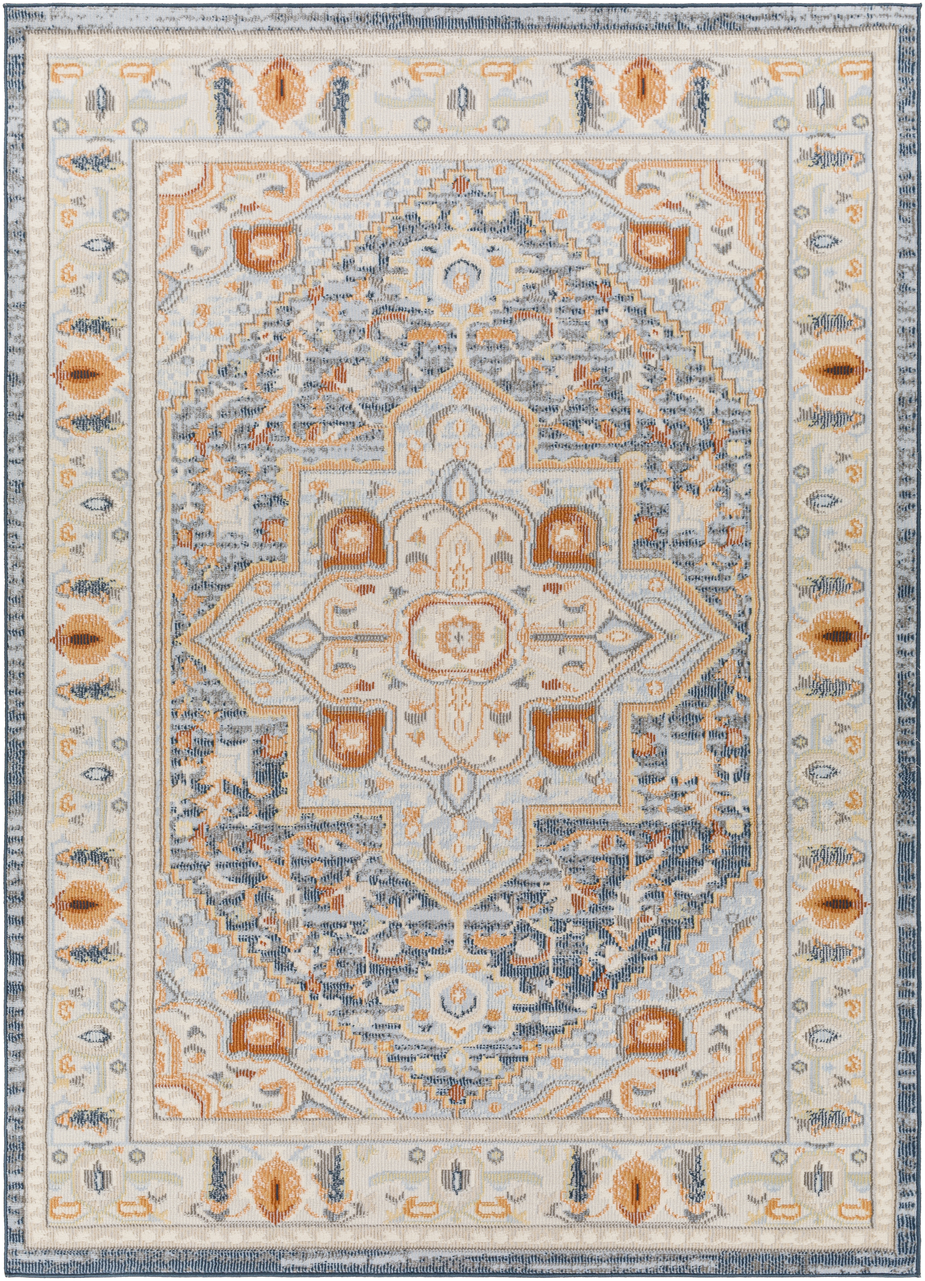 Pisa Beige Indoor 5' x 7' Machine Woven Rug - Image 0