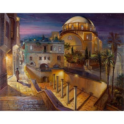  Painting Synagogue Hurva At Night - Image 0