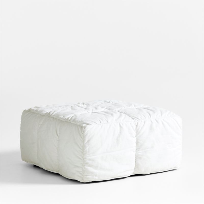 Mellow Slipcovered Ottoman by Leanne Ford - Image 3