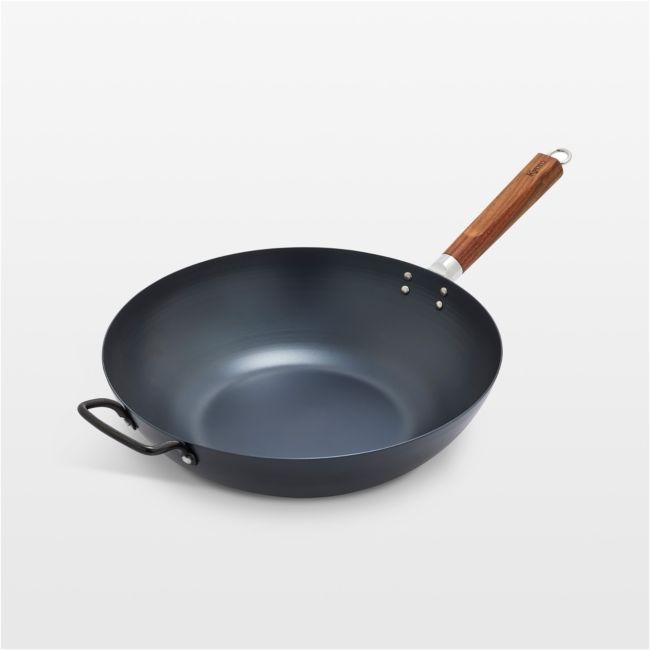 GreenPan™ Kyoto 14" Carbon Steel Wok with Helper Handle - Image 0