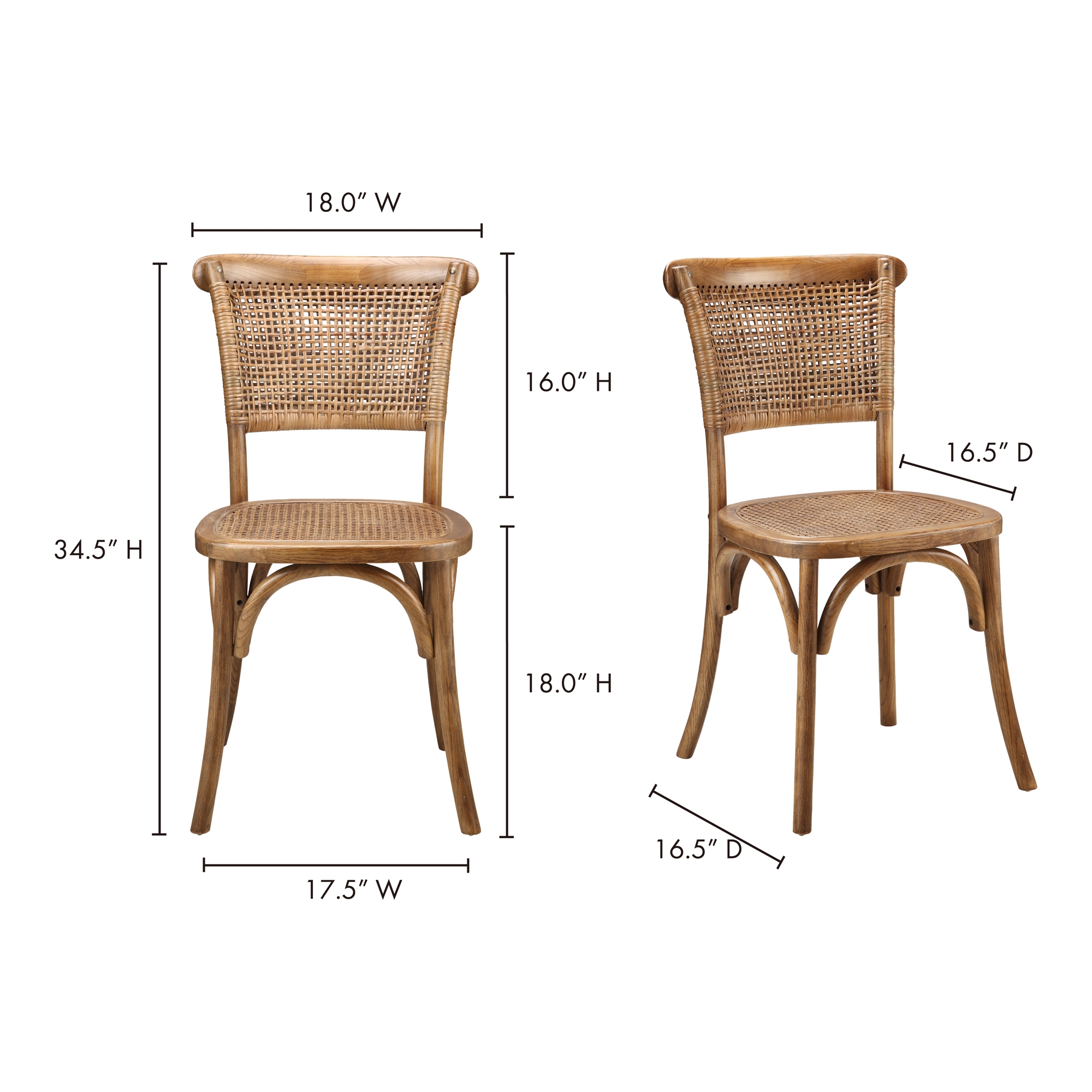 Churchill Dining Chair Light Brown - Set Of Two - Image 5