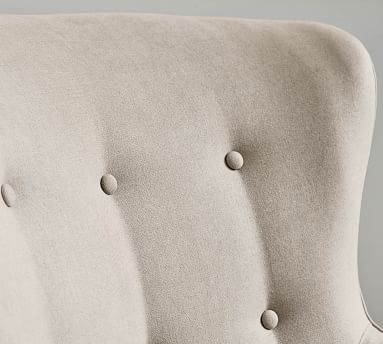 Rommel Upholstered Armchair, Polyester Wrapped Cushions, Basketweave Slub Oatmeal - Image 1