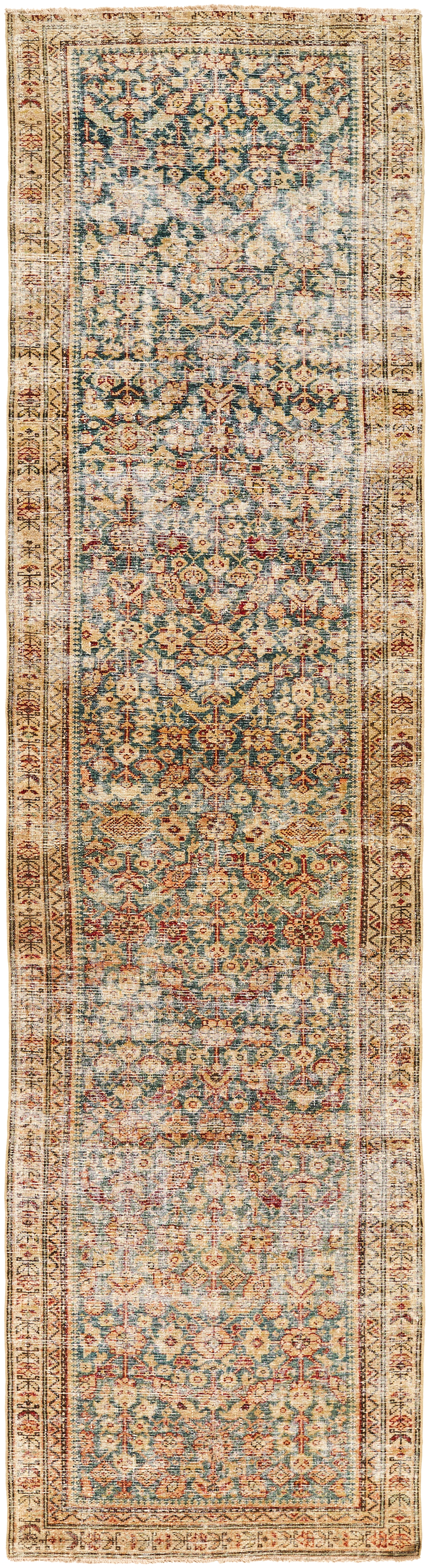 Antique One of a Kind  Indoor 3'2" x 12'2" Handmade Rug - Image 0