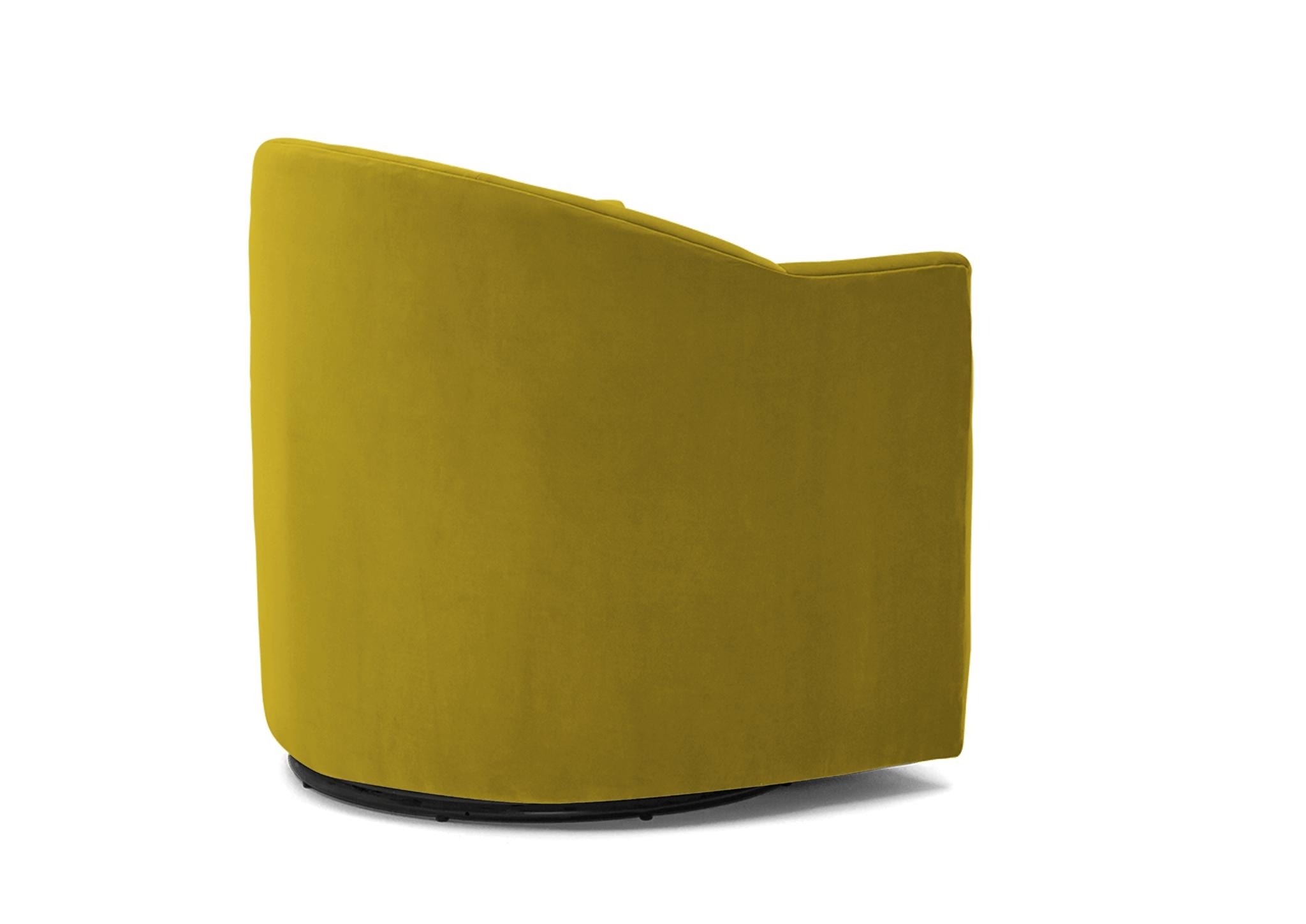 Yellow Jolie Mid Century Modern Swivel Chair - Bloke Goldenrod - Image 2