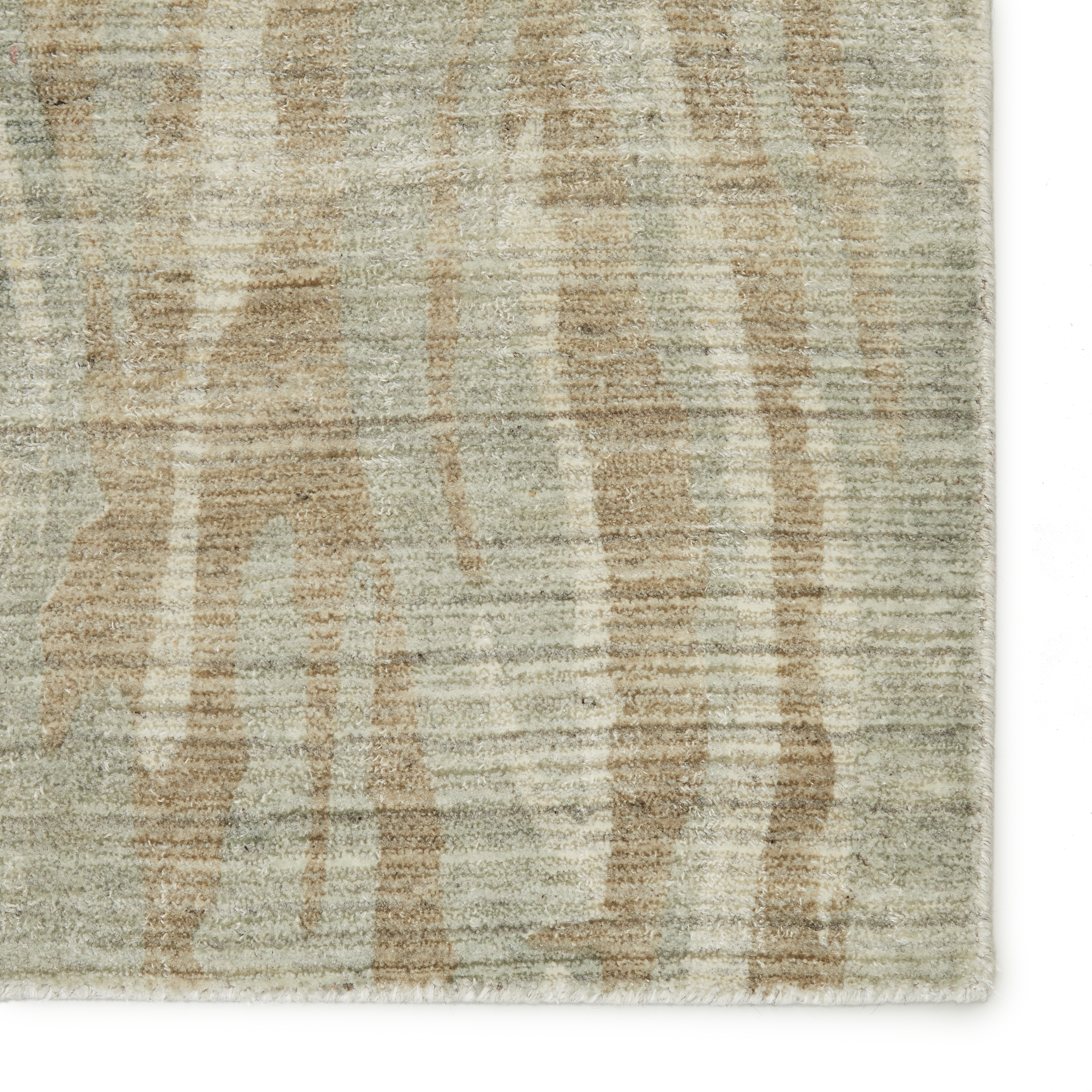 Barclay Butera by Barrington Handmade Abstract Light Gray/ Beige Area Rug (10'X14') - Image 3