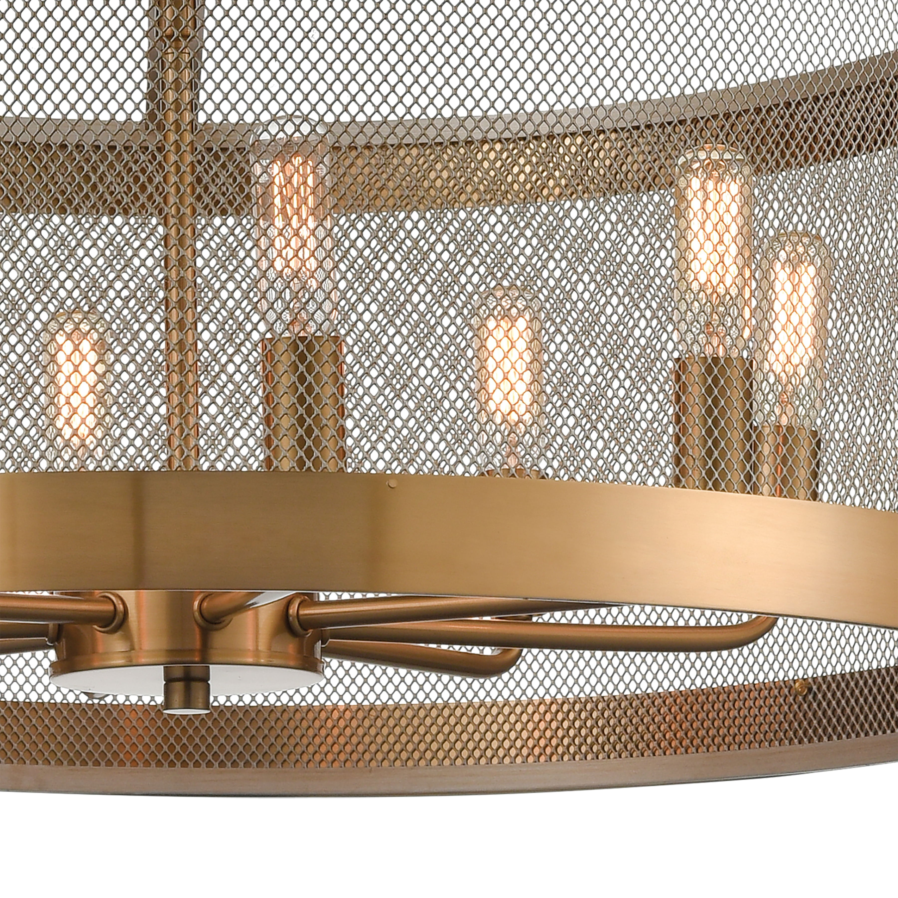 Line in the Sand 24'' Wide 8-Light Pendant - Satin Brass - Image 3