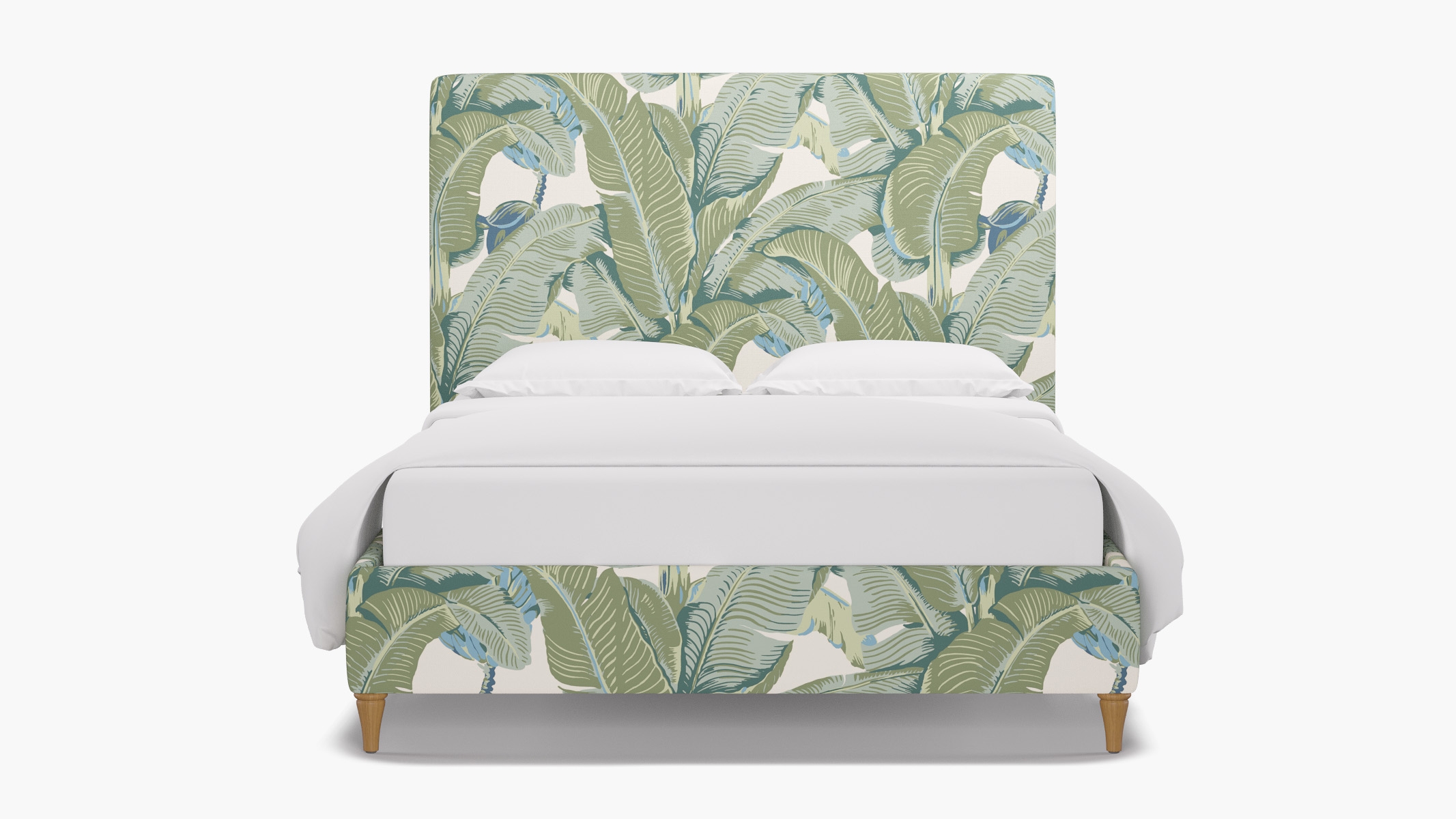 Classic Bed, Pistachio Martinique®, Natural Decorative Tapered Leg, Queen - Image 0